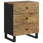 vidaXL Table de chevet 50x33x62 cm Bois de manguier et d'ingénierie