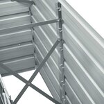 vidaXL Lit surélevé de jardin Acier galvanisé 240x40x77 cm Gris