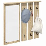 vidaXL Porte-manteau mural avec étagère Chêne sonoma 84 x 10 x 80 cm