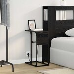 vidaXL Cabinet de chevet Chêne noir 41 5 x 26 x 60 5 cm