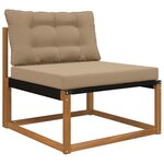 vidaXL Coussin de canapé d'extérieur 2 Pièces Taupe Polyester