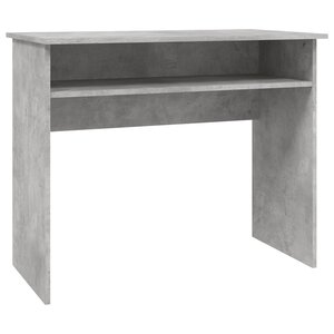 Bureau table poste de travail meuble d'ordinateur informatique étude 90 x 50 x 74 cm bois d'ingénierie gris 02_0023850