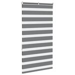 vidaXL Store zèbre gris foncé largeur du tissu 85 9 cm polyester