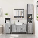 vidaXL Ensemble de meubles de salle de bain 2 Pièces Sonoma gris