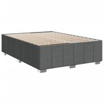 vidaXL Sommier à lattes de lit avec matelas Gris foncé 160x200cm Tissu