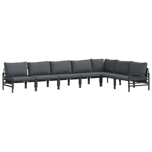 vidaXL Ensemble de canapé de jardin Anthracite Acier
