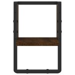 vidaXL Étagère murale avec barre chêne marron 20x25x30 cm