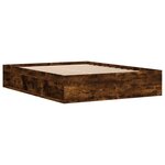 vidaXL Cadre de lit chêne fumé 140x200 cm