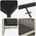 vidaXL Set de salon de jardin 5 pièces avec coussins gris clair en poly rattan