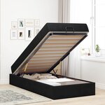 vidaXL Cadre de lit avec matelas Noir 90 x 190 cm Velours