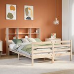 vidaXL Lit bibliothèque sans matelas 160x200 cm bois massif de pin