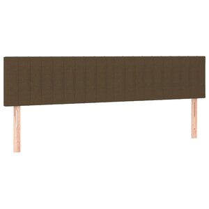vidaXL Têtes de lit 2 Pièces Marron Foncé 90x5x78/88 cm Tissu