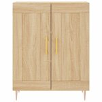 vidaXL Buffet haut Chêne sonoma 69 5x34x180 cm Bois d'ingénierie