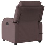 vidaXL Fauteuil de massage inclinable électrique Marron foncé Tissu