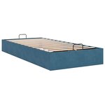 vidaXL Cadre de lit ottoman sans matelas bleu foncé 100x200 cm velours