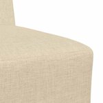 vidaXL Unité de Sofa Modulaire Sans Accoudoirs 3 Pièces Crème