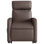 vidaXL Fauteuil inclinable de massage Marron Similicuir