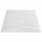 vidaXL Panneaux muraux 48 Pièces blanc 50x50 cm XPS 12 m² pierre