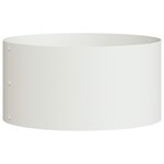 vidaXL Pots en métal blanc Blanc Métal 40 cm de diamètre Pots en métal