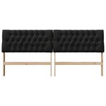 vidaXL Tête de lit capitonnée Noir 200 cm Pin massif