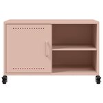 vidaXL Meuble TV rose 68x39x43 5 cm acier