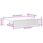 vidaXL Table d'appoint murale Blanc brillant 87 5 x 34 5 x 17 cm