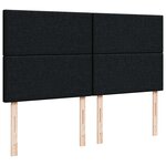 vidaXL Sommier à lattes de lit avec matelas Noir 180x200 cm Tissu