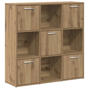 vidaXL Bibliothèque chêne artisanal 90x28x90 cm bois d'ingénierie