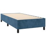 vidaXL Sommier à lattes de lit et matelas et LED Bleu foncé 90x200cm