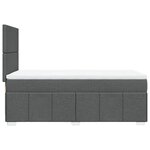 vidaXL Sommier à lattes de lit avec matelas Gris foncé 90x200 cm Tissu