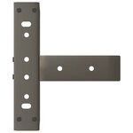 vidaXL Pieds de table basse en T  2 pièces  noir  38 x 25 x (42-43) cm  acier