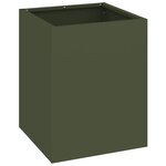 vidaXL Cache-pot de jardin Vert olive 32 x 32 x 40 cm