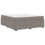 vidaXL Cadre de lit avec matelas Taupe 180 x 200 cm tissu