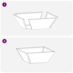 vidaXL Cache-pot de jardin 5 Pièces Rouillé 40 x 40 x 15 cm Acier patiné