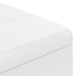 vidaXL Pouf de rangement Blanc 80 x 80 x 45 cm Simili cuir
