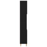 Meuble de salle de bain vidaXL Chêne noir 30x30x190 cm Bois d'ingénierie