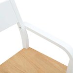 vidaXL Chaises à manger 2 Pièces blanc bois massif caoutchouc