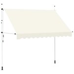 vidaXL Auvent manuel rétractable 300 cm Crème