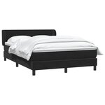 vidaXL Sommier à lattes de lit avec matelas noir 140x210 cm velours