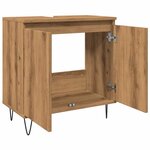 vidaXL Armoire de salle de bain chêne artisanal 58x33x60 cm