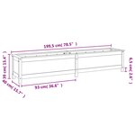 vidaXL Lit surélevé de jardin 199 5x40x39 cm bois douglas massif