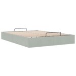 vidaXL Cadre de lit ottoman sans matelas gris clair 140x200 cm velours