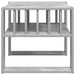 vidaXL Table basse Gris béton 66 x 49 5 x 45 cm Bois d'ingénierie