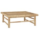 vidaXL Salon de jardin 9 Pièces avec coussins blanc crème bambou