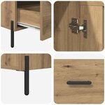 vidaXL Haut Armoire Corona Chêne artisanal 69 5 x 31 x 115 cm