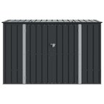 vidaXL Boîte de Rangement de Jardin Noir 214 x 82 x 132 cm Acier
