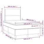 vidaXL Sommier à lattes de lit avec matelas Bleu 120x200 cm Tissu