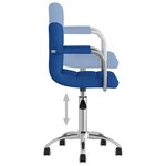 vidaXL Chaise pivotante de bureau Bleu Tissu