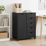 vidaXL Cabinet roulant 63 5 x 39 x 79 cm Bois de Pin Massif Gris