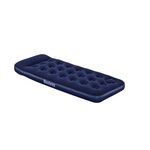 Matelas gonflable camping 1 place -185 x 76 x 22 cm avec pompe à pied intégrée
